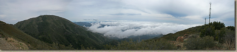 Pan towards Santiago Peak